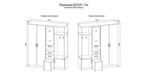 Прихожая Дуся 1,7м Дуб бунратти/Цемент купить по выгодной цене в Перми ...