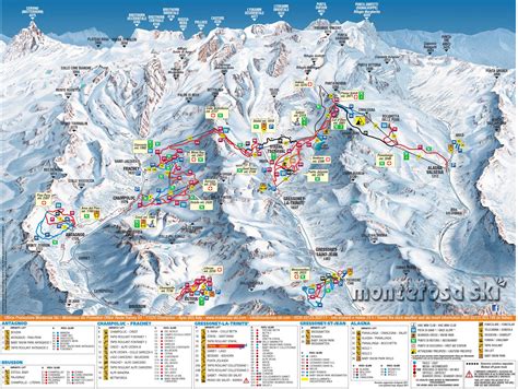 Cartina Impianti E Piste Champoluc Monterosa Ski Sciitalia Sciare