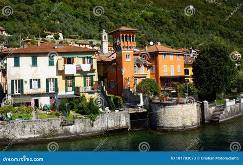 Lake Como Aerial View Magnificent Landscape Stock Image - Image of ...