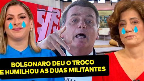 ESSA DOEU Bolsonaro DESMENTE ao vivo Daniela Lima e Miriam Leitão na