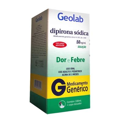 Comprar DIPIRONA SÓDICA 50 MG ML SOLUÇÃO ORAL CAIXA FRASCO VIDRO ÂMBAR