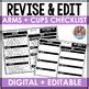 Revise And Edit Writing Checklist With Arms Cups Digital Editable