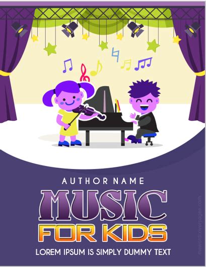 Music Theme Cover Pages for Kids | Download Edit & Print