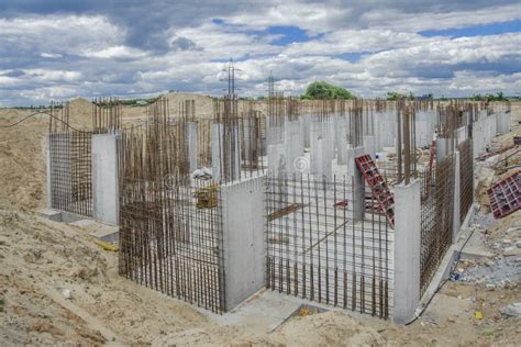 Monolithic Structural Elements And Formwork Stock Image Image Of Beam