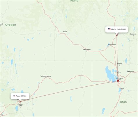 Flights From Reno To Idaho Falls Rno To Ida Flight Routes