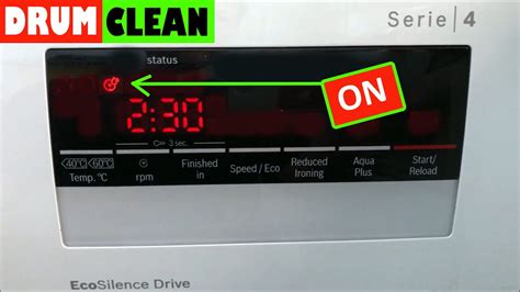 Bosch Washing Machine How To Turn Drum Clean Reminder ON Bosch Serie 4