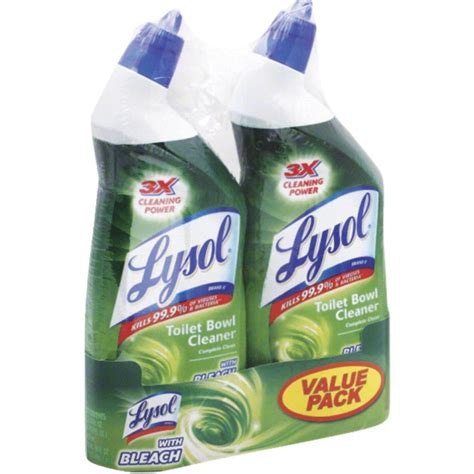 Lysol 24 Oz Toilet Bowl Cleaner With Bleach 2 Pack Doublehardware