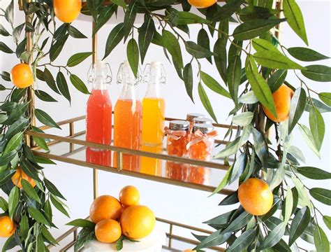 Orange Crush A Citrus Inspired Bar Cart For Summer Beau Coup Blog