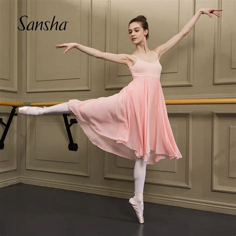 Sansha Women Camisole Leotard With Long Sheer Mesh Skirt Ballet Adult