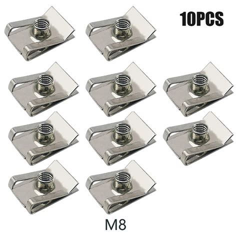 10pcs A O Inoxid Vel U Tipo Clipes Rosca M6 M5 M4 M8 8mm 5mm