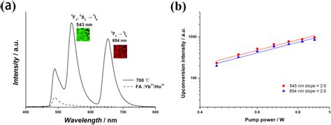 Upconversion Emission Spectra A Of Fa Yb3 Ho3 Crystals With Solid Download Scientific