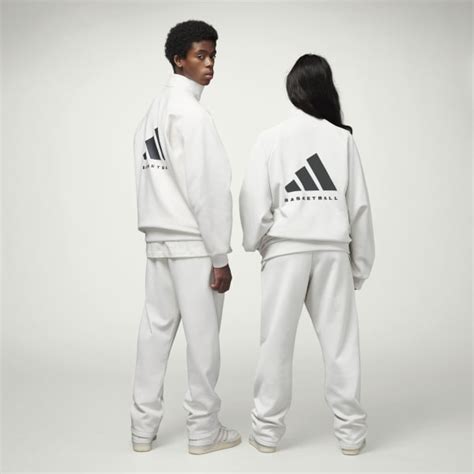 Adidas Basketball Track Jacket White Unisex Basketball Adidas Us