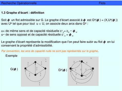 PPT Recherche Opérationnelle Théorie des graphes Flots dans les