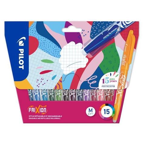 15 stylos FriXion Ball Pilot Encre effaçable Pointe moyenne