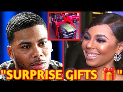 LOVE IN THE AIR NELLY IN TEARS AS PREGNANT ASHANTI SURPRISED HIM WITH