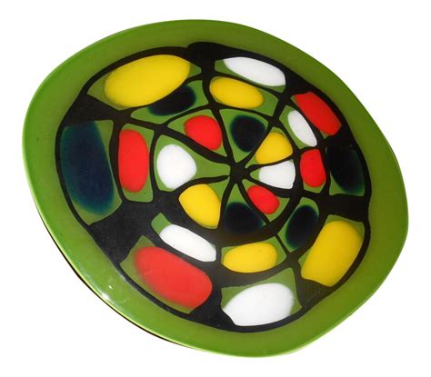 Mid Century Art Glass Charger On Mid Century Art Glass Glass Charger