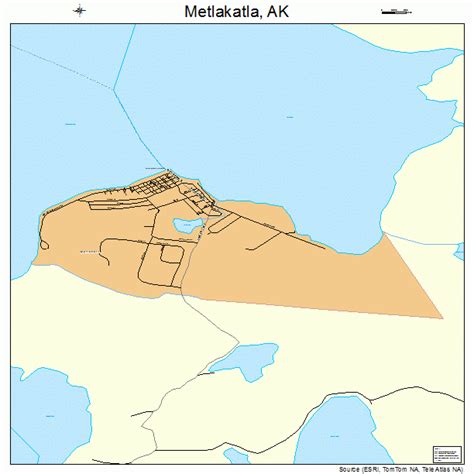 Metlakatla Alaska Street Map 0248870