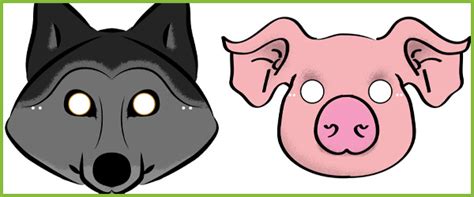 Early Learning Resources Three Little Pigs Role-Play Masks