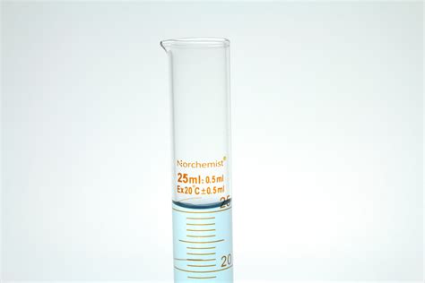 Graduated Cylinder Borosilicate Glass 25 Ml Norchemist