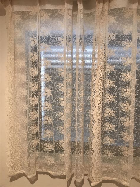 French Cream Style Living Room Curtains Romantic Lace Tulle - Etsy