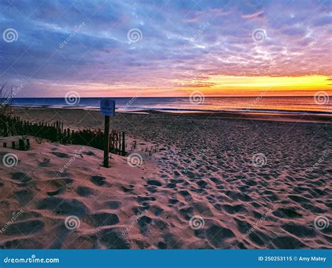 Beach Sunrise Outer Banks Obx North Carolina Nc Stock Image Image Of