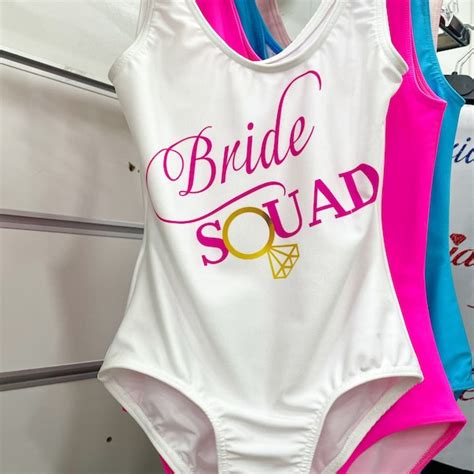 Bride Squad Swimsuit Etsy