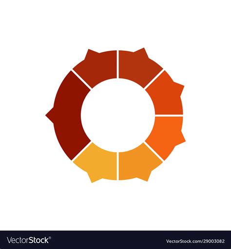 circle chart infographic template  arrows vector image