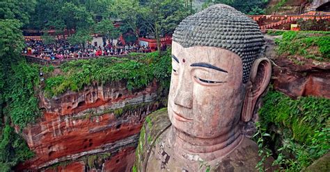 World S Largest Buddha Statue Partially Submerged By Floods In China The Vintage News