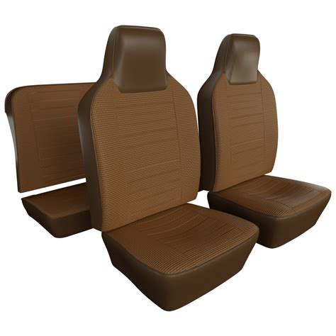 VW Seat Upholstery Full Set Squareweave Vinyl Select Color Beetle