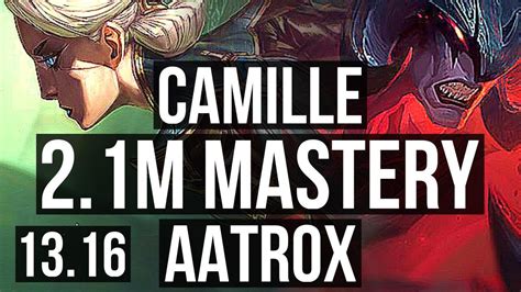 CAMILLE Vs AATROX TOP 2 1M Mastery 1200 Games Dominating KR