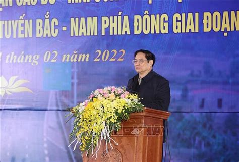 Pm Attends Inauguration Of Cao Bo Mai Son Expressway Section Vna