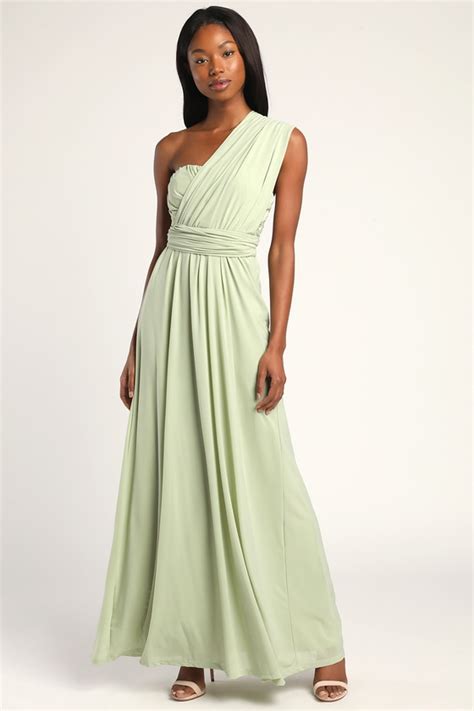 Sage Green Maxi Dress Strapless Dress Pleated Maxi Dress Lulus