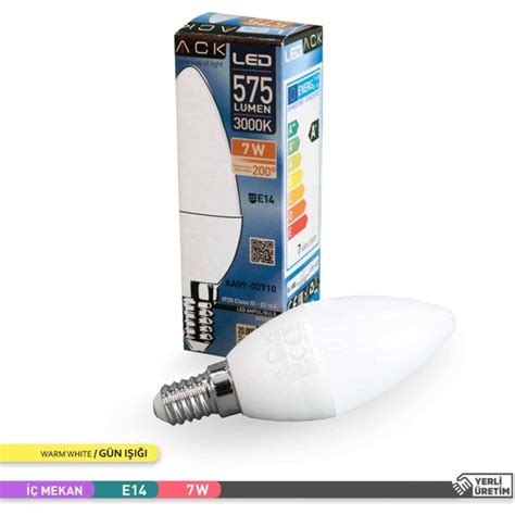 Ack LED Mum Ampul 3000K Gün Işığı 220V 7W E14 Fiyatı