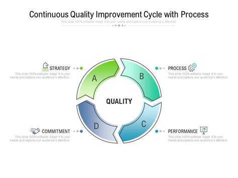 Continuous Quality Improvement Cycle With Process Powerpoint