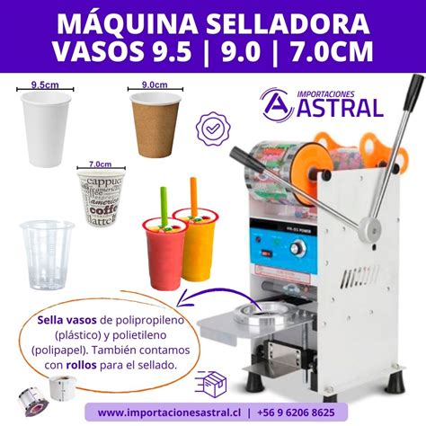 MÁQUINA SELLADORA DE VASOS WHITE Importaciones Astral