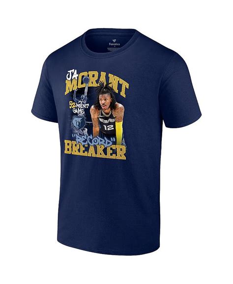 Fanatics Mens Ja Morant Navy Memphis Grizzlies Most Points In A Game T