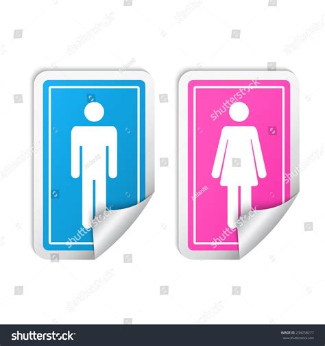 Male Female Wc Icon Denoting Toilet Stock Vector Royalty Free