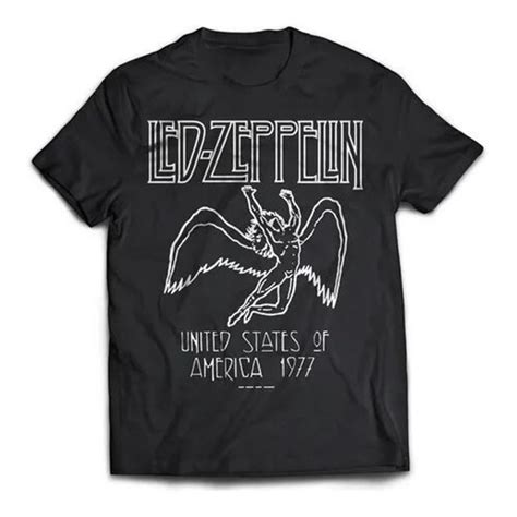 Camiseta Led Zeppelin Bandas De Rock Metal Heavy Riffs Camisa De Moda