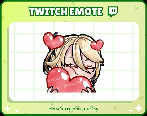 Twitch Emote Kaveh Heart Love Hug Happy Emotes Genshin Impact Sub Emoji For Streamer