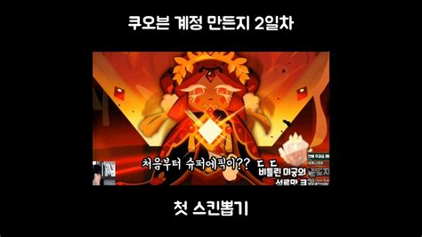 쿠키런 오븐브레이크 스킨 뽑기 운빨 미쳤다 Shorts Youtube