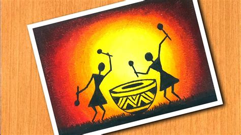 Warli Art Tribal Art Warli Figure Playing Drum YouTube