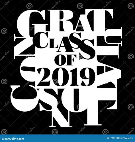 Class Of 2019 Congratulations Graduates Design Vector Illustration For