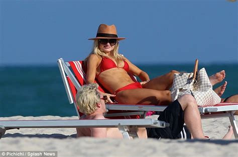 Emma Rigby Shows Off Her Bikini Body As She Relaxes On The Beach In Miami During A Break From