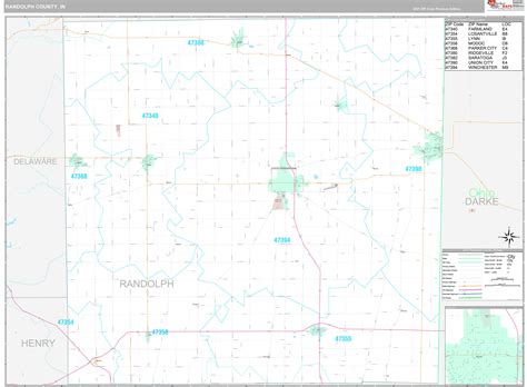 Randolph County In Wall Map Premium Style By Marketmaps