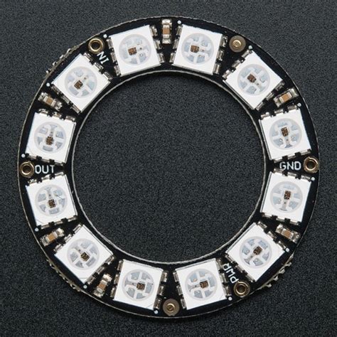 Adafruit NeoPixel Ring pierścień LED RGB 12 x Sklep dla robotyków