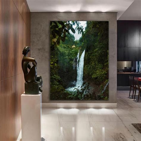 Oil Painting Waterfall, Waterfall Painting Art Canvas, Waterfall Wall ...