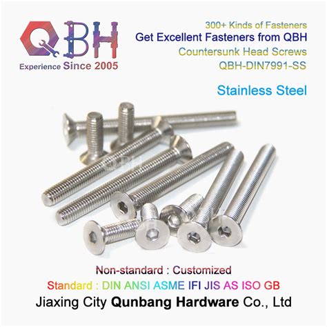 Qbh DIN7991 Stainless Steel Carbon Steel DIN 7991 Socket Countersunk