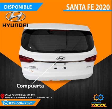 Compuerta Hyundai Santa Fe 2020 Repuestos Yacol