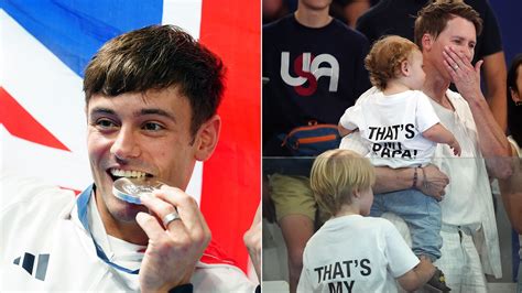 Tom Daley S Rarely Seen Sons Look So Cute To Cheer On Their Papa Hello