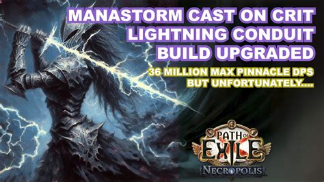 PoE 3 24 Build Upgraded Manastorm Archmage Lightning Conduit Cast On